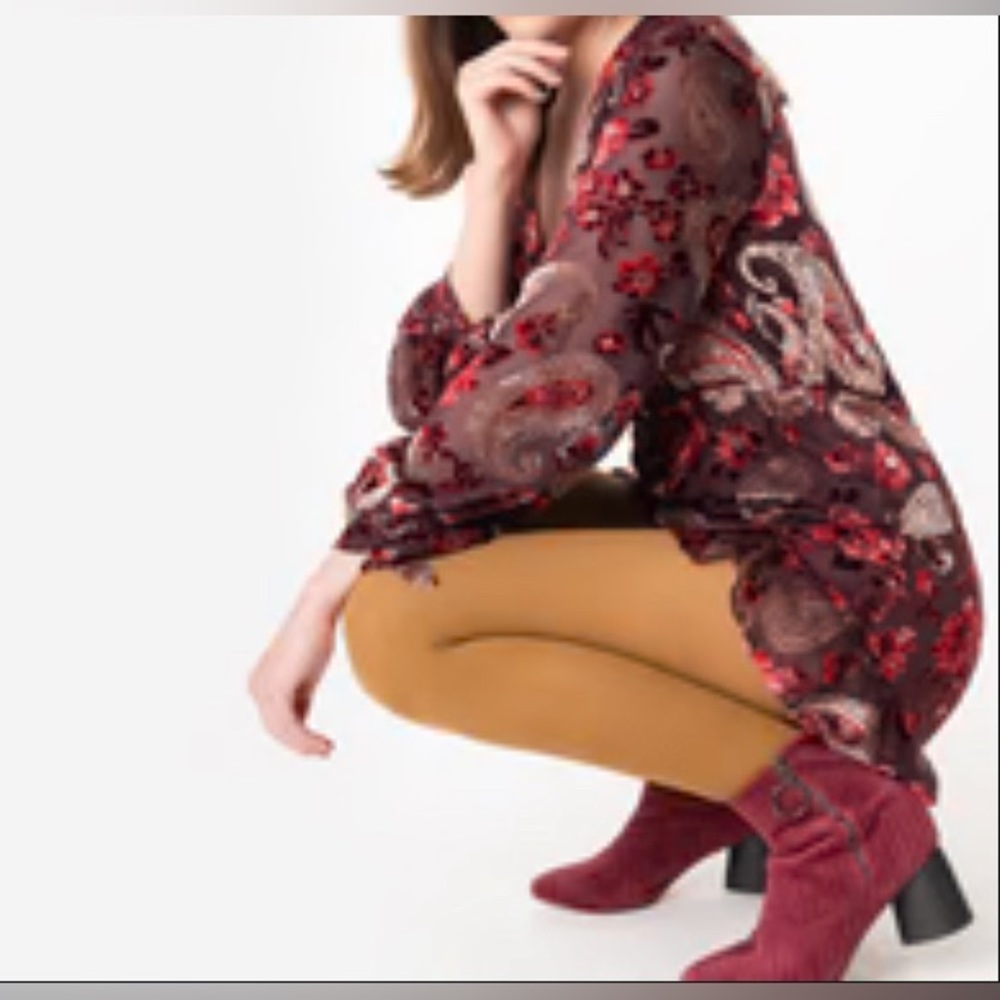 Velvet Wine & Burgundy Romper